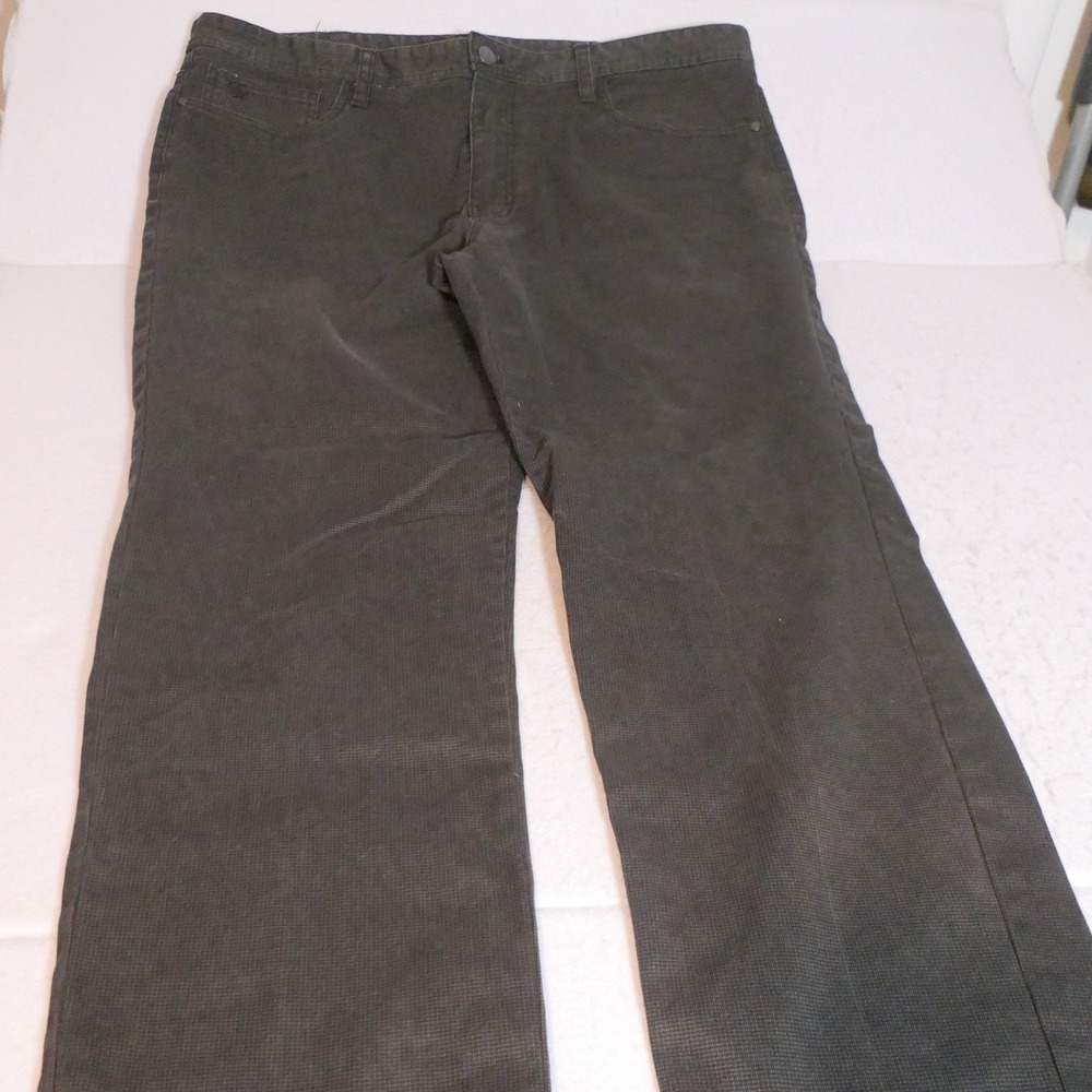 English Laundry Mens Brixton Pants 38x30 Olive Green Textured Stretch Chino Dark